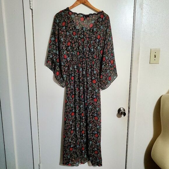 Curations NWT Floral Print Maxi Sundress Size M - Picture 5 of 12